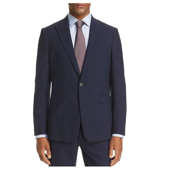 New Theory Mens Blue Single Breasted Jacket 42R